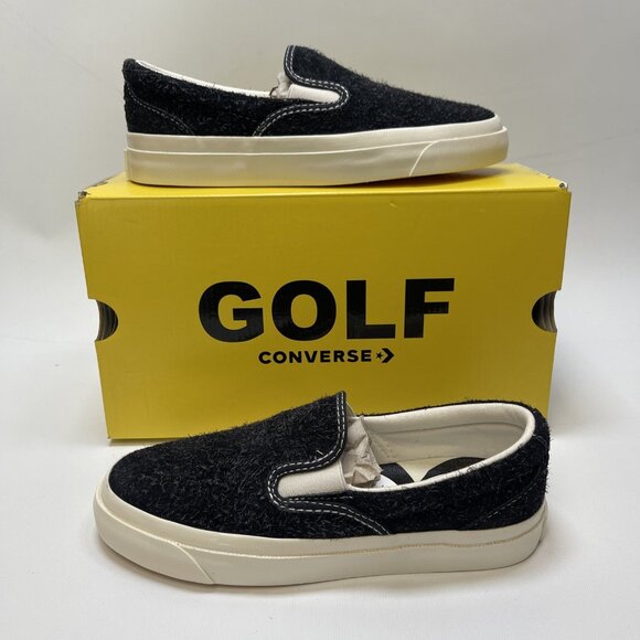 Converse x GOLF le FLEUR One Star Slip Pro Shoes Slip-On Black Women Sz 5.5 NEW - Picture 1 of 12